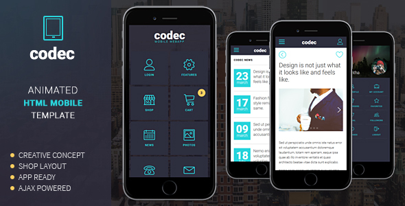 Codec - Mobile HTML Template