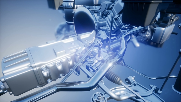 Detailed Car Engine and Other Parts alt