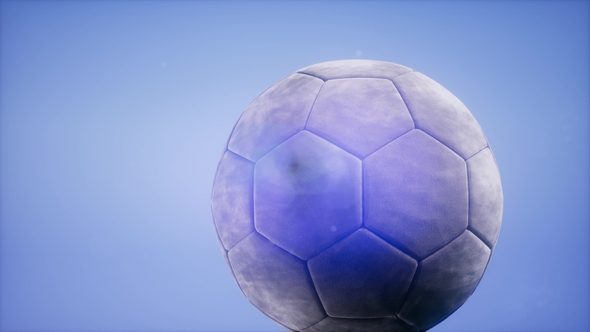 Soccer Ball on Blue Sky Background alt