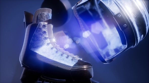 Flying Hockey Puck and Hockey Equipment alt