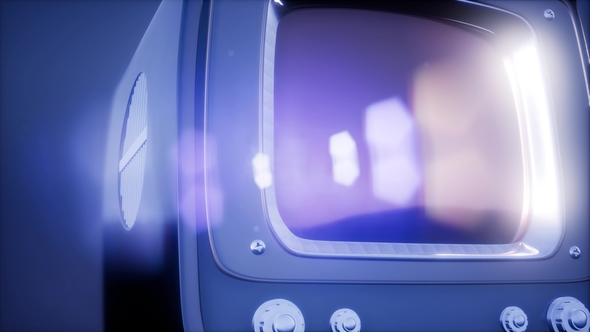 Retro TV on Blue Sky Background alt