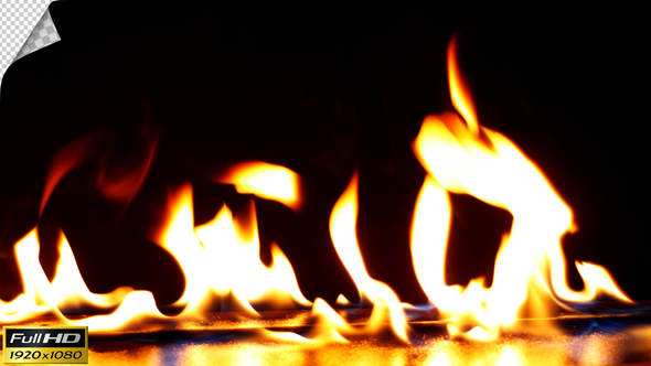 Realistic Fire Line in Slow Motion - Alpha Channel v.2 alt