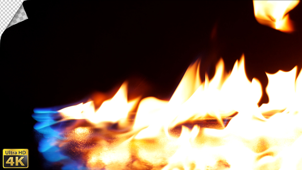 Realistic Fire Line in Slow Motion - Alpha Channel v.3 alt