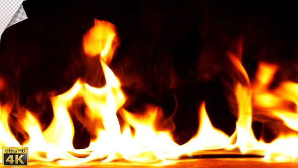 Realistic Fire Line in Slow Motion - Alpha Channel v.4 alt