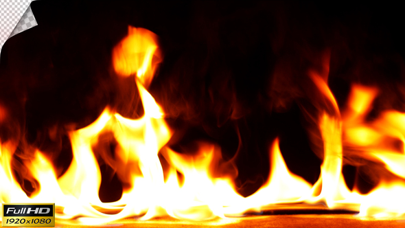 Realistic Fire Line in Slow Motion - Alpha Channel v.4 alt