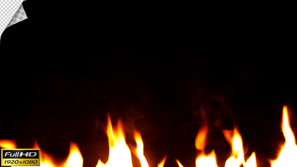 Realistic Fire Line in Slow Motion - Alpha Channel v.5 alt