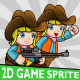 Cowgirl Cartoon 2D Game Character Sprite - GraphicRiver Item for Sale