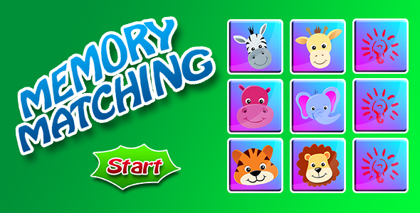 Animals Memory Matching Game (CAPX | HTML5 | Cordova)