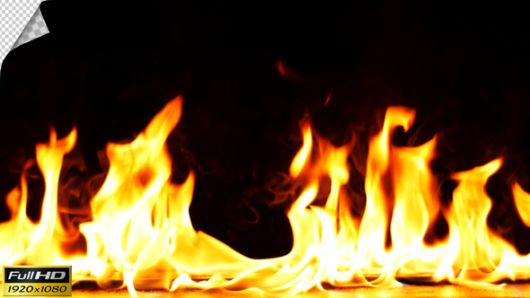 Realistic Fire Line in Super Slow Motion - Alpha Channel v.1 alt