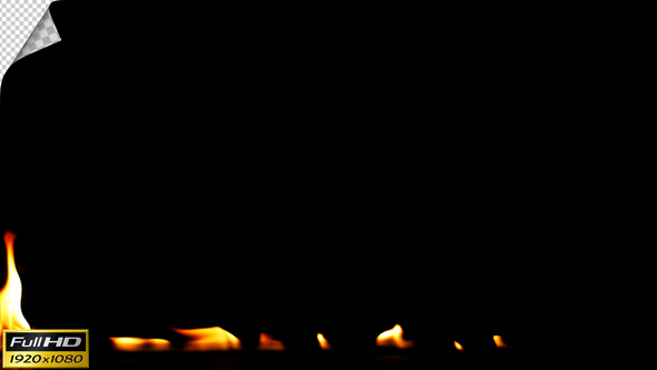 Realistic Fire Line in Super Slow Motion - Alpha Channel v.4 alt