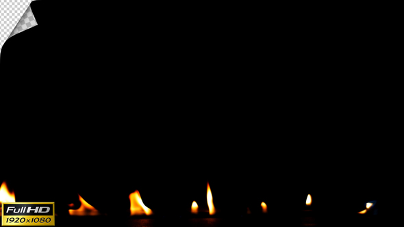 Realistic Fire Line in Super Slow Motion - Alpha Channel v.5 alt