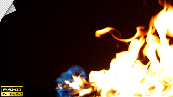 Realistic Fire Line in Super Slow Motion - Alpha Channel v.6 alt
