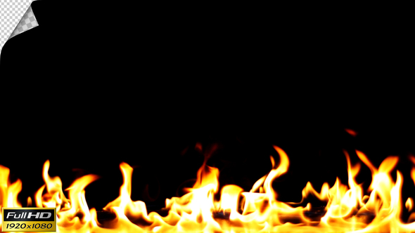 Realistic Fire Line in Super Slow Motion - Alpha Channel v.7 alt