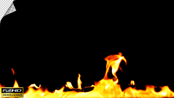 Realistic Fire Line in Super Slow Motion - Alpha Channel v.8 alt