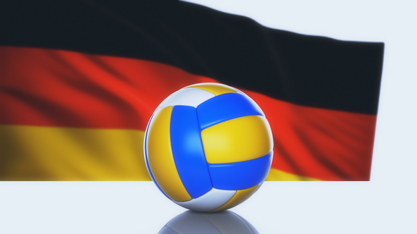 Volleyball Ball with Germany Flag alt