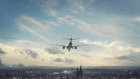 Airplane Landing Gottingen Germany