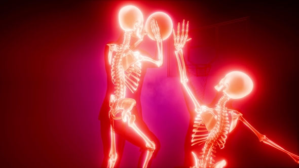 Basketball Game Players with Visible Bones alt
