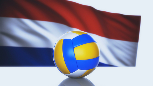 Volleyball Ball with Netherlands Flag alt
