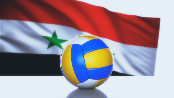 Volleyball Ball with Syria Flag