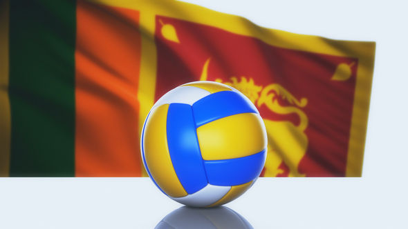 Volleyball Ball with Sri Lanka Flag alt