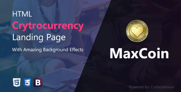 MaxCoin - Cryptocurrency HTML Landing Page