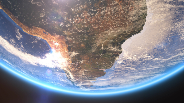 4K Earth Close Up South America alt
