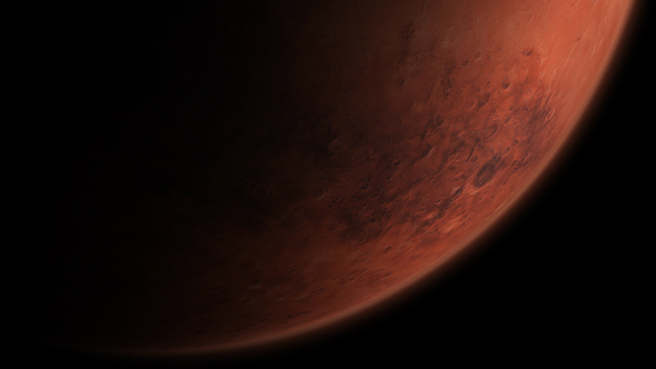 4K Mars Close Up South Sunset