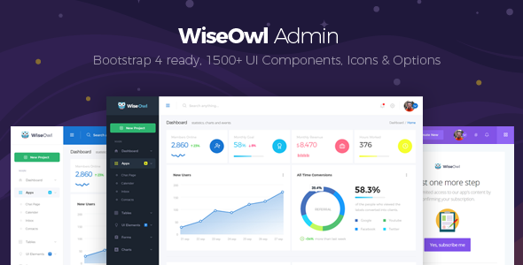 WiseOwl - HTML Bootstrap 4 Admin Template