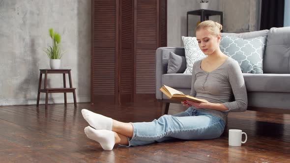 Young woman is resting at home