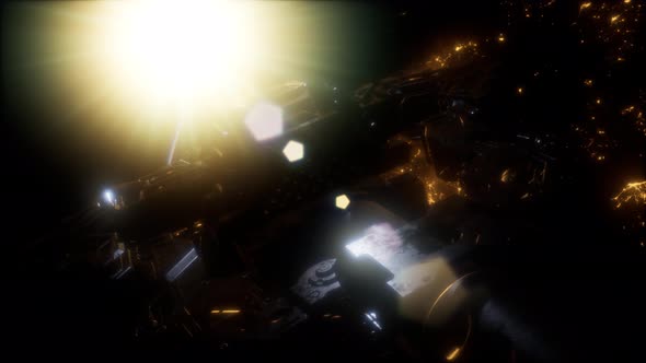 International Space Station Over the Planet Earth alt