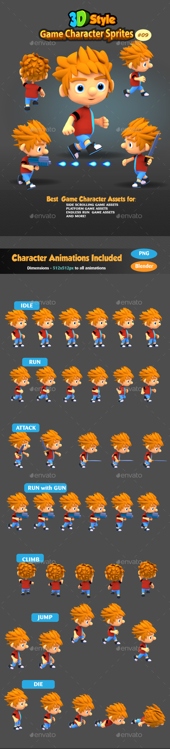 3DRendered Game Character Sprites 09