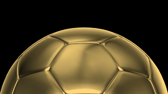 Gold Soccer Balls Rotating on the Axes 360 Degree