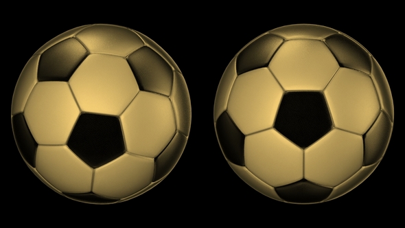 Metall Soccer Balls Rotating on the Axes 360 Degree