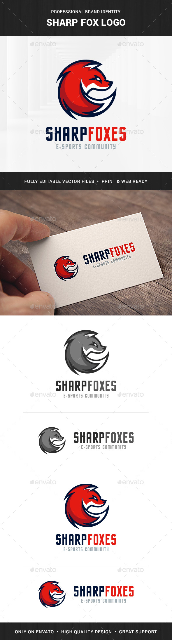 Sharp Fox Logo Template