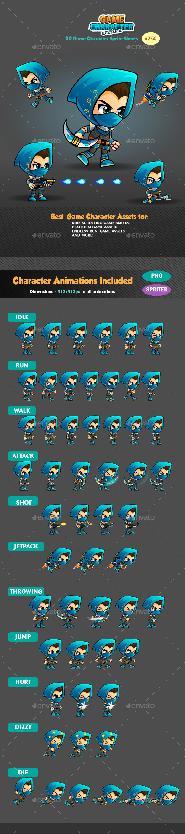 Assassin 2 Game Character Sprites 254