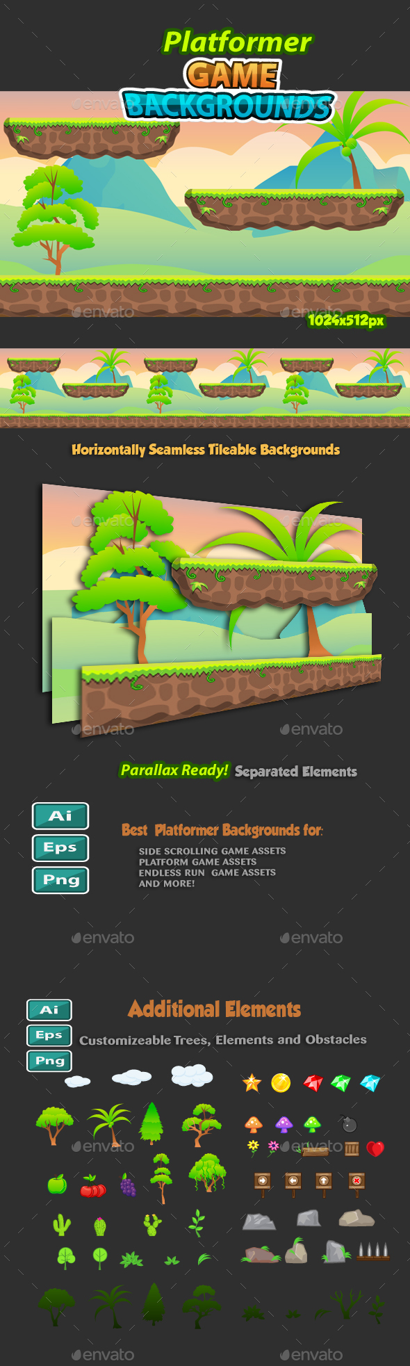 Platformer Game Background 17