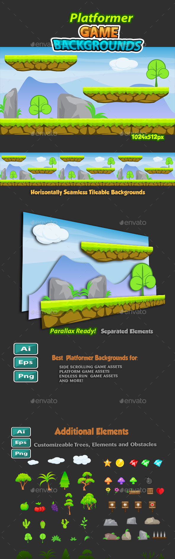 Platformer Game Background 14