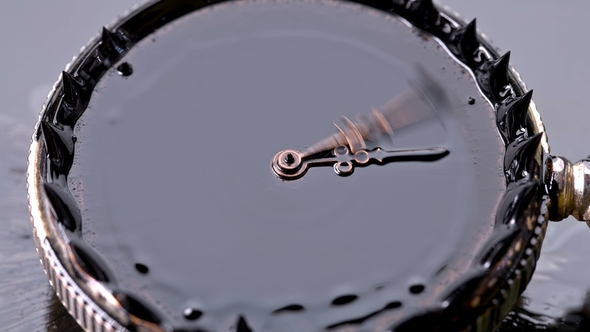 Hours in Ferromagnetic Fluid, Like a Flowing Time Oiled By Minutes