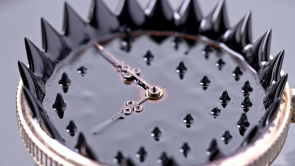 Hours in Ferromagnetic Fluid, Like a Flowing Time Oiled By Minutes