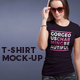 Female T-shirt Mock-up - GraphicRiver Item for Sale