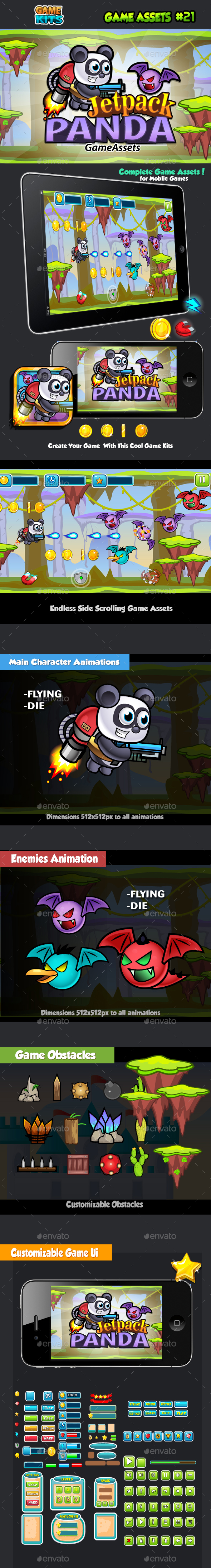 Jetpack Panda Game Assets 21