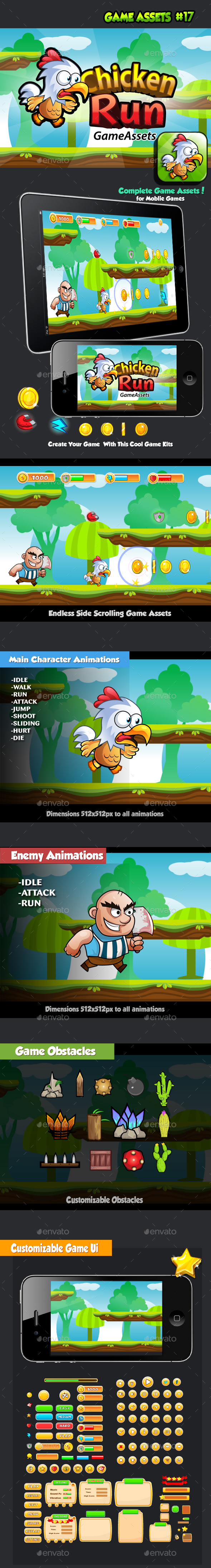 Chicken Run Platformer Game Assets 17
