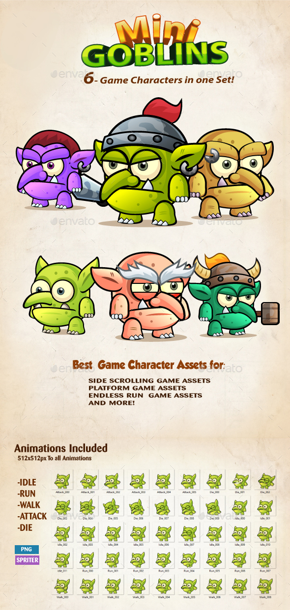 Mini Goblins Game Character Sprites 210