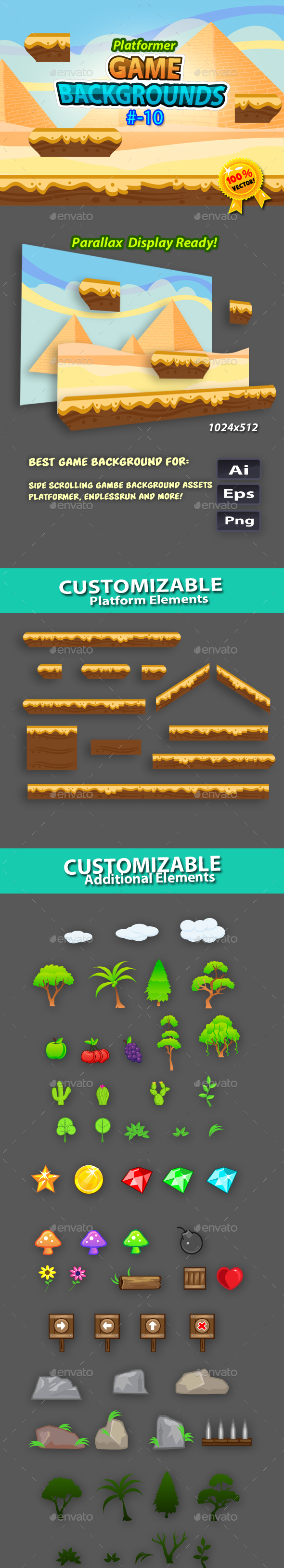 Plaftormer Game Backgrounds10