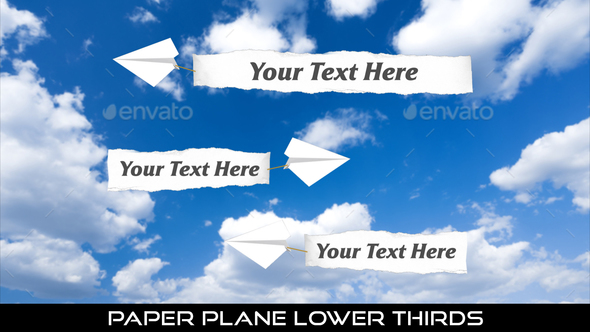 Paper Plane Lower Thirds