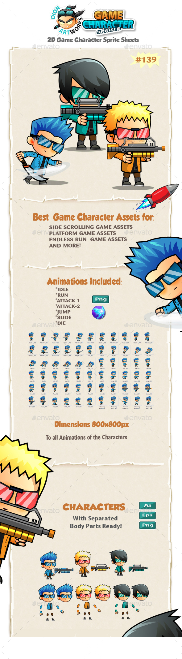 2D Game Character Sprites 139
