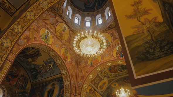Ceiling of Orthodox Church alt