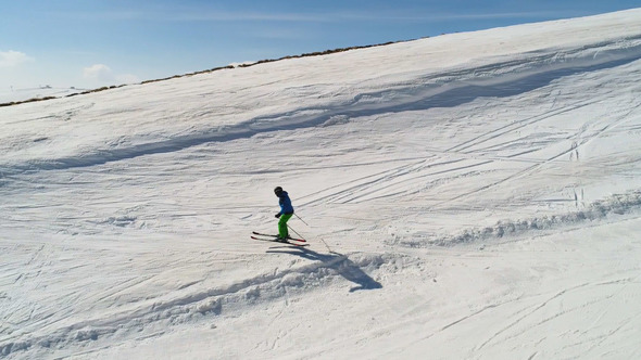 Skis Aerial View