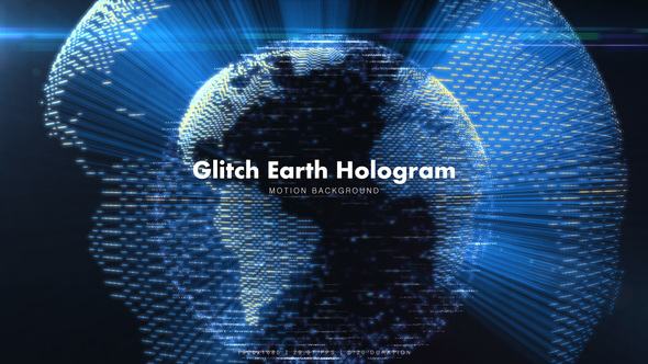 Glitch Earth Hologram 7