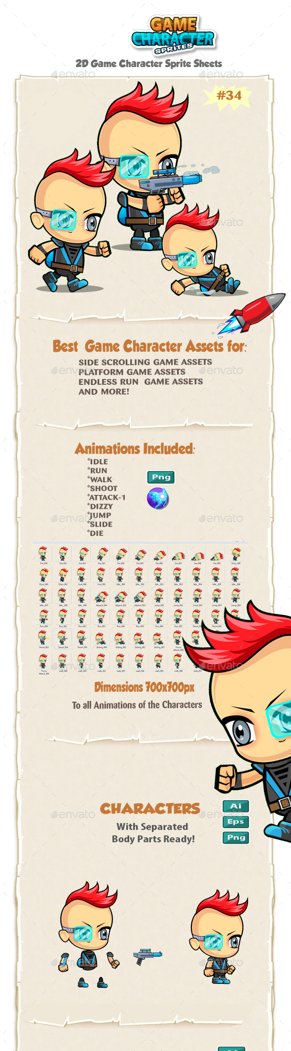 2D Game Character Sprites 34